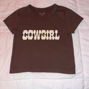 Brandy Melville Cowgirl Baby Tee